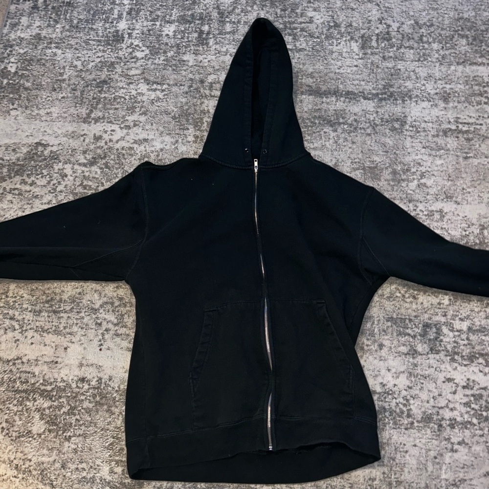 unisex thick warm black hoodie